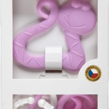 Set aus Beißring und Clips für Babys, Pastellfarben