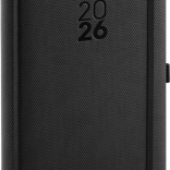 Tageskalender Diamante 2026 schwarz 15 x 21 cm