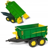 Großer zweiachsiger kippbarer JOHN DEERE Anhänger für Rolly Toys Traktoren