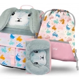Schulset BAAGL Zippy Bunny – Schultasche, Federmäppchen und Beutel