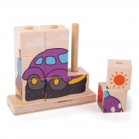 Holzpuzzle Bigjigs Baby Verkehrsmittel