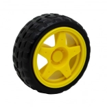 Kunststoffrad mit Reifen für Arduino-Roboter 65 mm