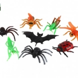 Set aus 8 Plastik-Insekten (7–12 cm) im Beutel