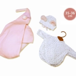 Kleidung mit Hängesack für Puppe NEW BORN 35–36 cm