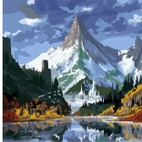 Diamantmalerei Eisschloss in den Bergen 30 × 40 cm