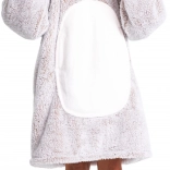 Cozy Noxxiez warme TV-Hoodie-Decke mit Kapuze – Motiv Kaninchen – für Kinder 7–12 Jahre