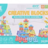 Schraubbare Kunststoff-Bausteine, 202 Teile