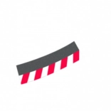 Äußere Randstreifen für überhöhte Kurve 4/15° für Slotcar-Bahnen CARRERA EVOLUTION, DIGITAL 132 und DIGITAL 124