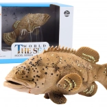 Maritime Goliath-Fischfigur Grau 11 cm