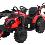 Kindertraktor zum Fahren mit Anhänger rot