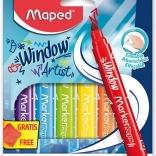 Maped Fensterstifte Window, 6 Stk. mit Mikrofasertuch
