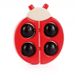 BAJO Holz-Beißring Marienkäfer – rot