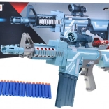 Silbernes Kindergewehr BLAZE STORM mit Optik und 20 Schaumgeschossen, 6+