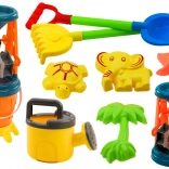 Sandset Mühle Schaufel Harke Gießkannen Förmchen Eimer 10-tlg.