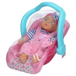 Babypuppe im tragbaren Wippsitz 28 cm