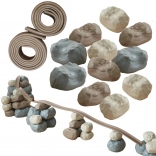 Elastische Bahn mit Gummibausteinen 42 Stk