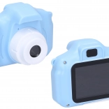 Blauer digitaler Kinderfotoapparat