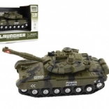 Plastikpanzer mit Schwungrad, Licht und Sound, 20 cm