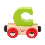 Holzzugwagen mit Buchstabe C Bigjigs Rail