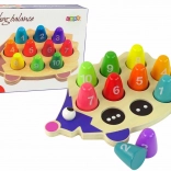 Holz-Igel – Lernspielzeug mit 10 bunten Steckstiften