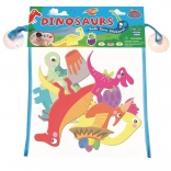 Badeaufkleber mit Dinosauriermotiv inkl. Netzbeutel