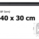 Kunststoffrahmen 40x30 cm Schwarz