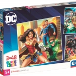 Puzzle 3×48 Teile DC Justice League von Clementoni