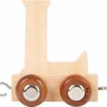 Holzwagen mit dem Buchstaben L für Eisenbahnstrecken small foot