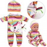 Woopie königliches Puppenkleidungs-Set Einhorn – Body und Mützchen 43–46 cm