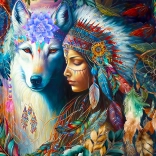 Puzzle Ureinwohner-Prinzessin 1000 Teile