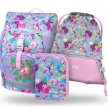 Baagl Schulset Airy Kolibri – Rucksack, Federmäppchen und Beutel