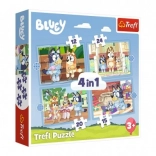 Puzzle Bluey und ihre Welt 4-in-1