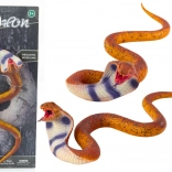 Realistische Kobra-Schlangenfigur thermoplastischer Gummi braun