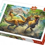 Puzzle mit 160 Teilen – kämpfende Tyrannosaurier Trefl