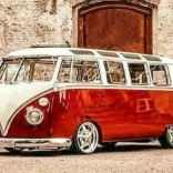 Diamantmalerei Roter Volkswagen 30x40 cm