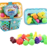 Obst- und Gemüse-Set im Körbchen für Kinder