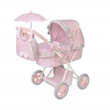 Klappbarer Puppenwagen mit Sonnenschirm und Tasche SOPHIE 60 cm