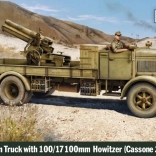 Italienischer Militär-Lkw 3Ro mit Haubitze 100/17 100mm im Maßstab 1/72
