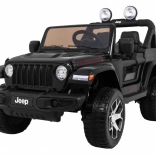 Elektrisches Kinderauto JEEP Wrangler Rubicon 12V, schwarz, mit Fernbedienung, MP3-Radio und EVA-Rädern