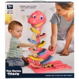 Mehrstöckige Autorennbahn Dinosaurier mit kleinen Autos