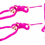 Plüschäffchen mit Baby, dunkelrosa, mit Sound