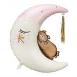 Folienballon Bär auf dem Mond 71 × 86 cm