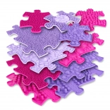 WOOPIE sensomotorische orthopädische Puzzle-Matte 11 Stk – rosa/lila
