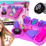 Set zum Haarefärben mit bunten Kreiden und Zubehör