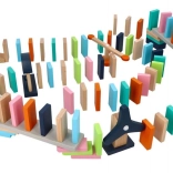 Buntes Holzdomino – Geschicklichkeits- und Logik-Baukasten für Kinder