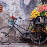 Educa Puzzle Fahrrad mit Blumen 500 Teile