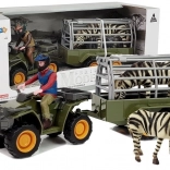 Quad mit Anhänger und Zebra – Figurenset für Kinder