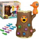 Woopie magnetisches Geschicklichkeitsspiel Fang den Wurm – 2 Spechte und 10 Würmchen