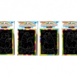 Bunter Kratzbild Lama für Kinder