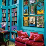 Puzzle Zimmer mit rotem Sofa 1000 Teile